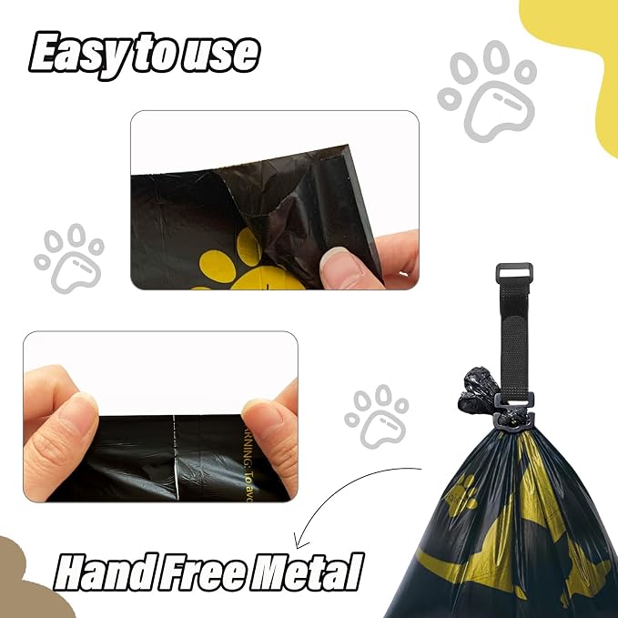 Metal Dog Poop Bag Holder 2-Pack w/Leash Clip|Durable Scratch-Resistant Aluminum|30 Bags+6 Accessories（Pink)