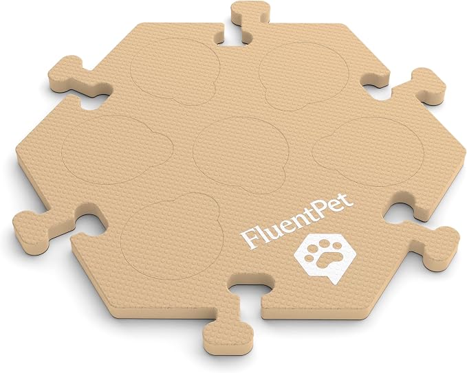 HexTile Dog & Cat Button Learning Kit, Medium Beige