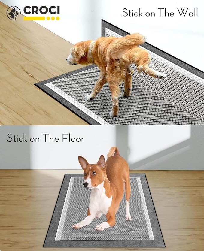 CROCI Charcoal Puppy Pads 28x34in 40 Counts, 22x22in 50 Counts
