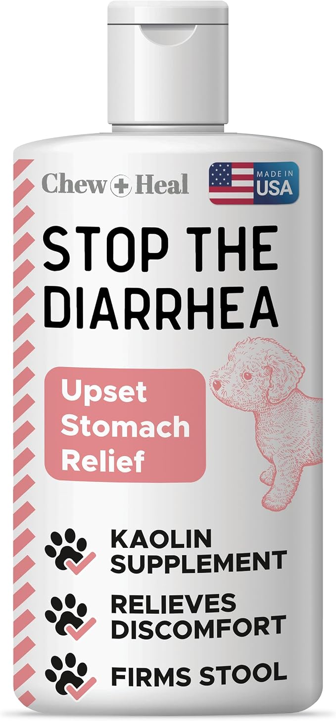 Dog Diarrhea Medicine - 2oz Kaolin Liquid for Upset Stomach Relief