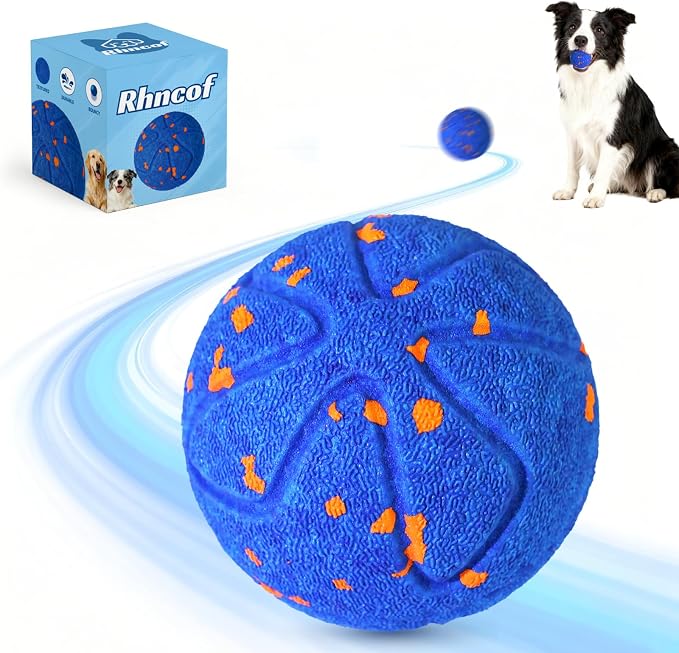 Interactive Dog Ball for Large Dogs - Dog Toys for Aggressive Chewers to Keep Them Busy, Durable E-TPU Material, 3 Play Modes Automatic Dog Balls for Medium and Large Dogs, Indoor & Outdoor