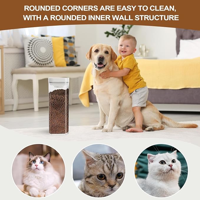 Dog Food Storage Container Sealing Vacuum Leakproof Safe, Multicolor