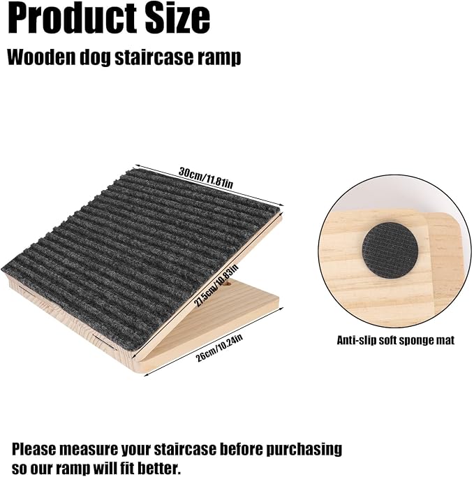 2pcs Adjustable Dog Ramp for Couch & Stairs, Portable Foldable Pet Steps Stairs Assist with Anti-Slip Mats, Pet Accessories Supplies Must Haves for Small Dogs & Cats Elderly Injured or Senior Pets