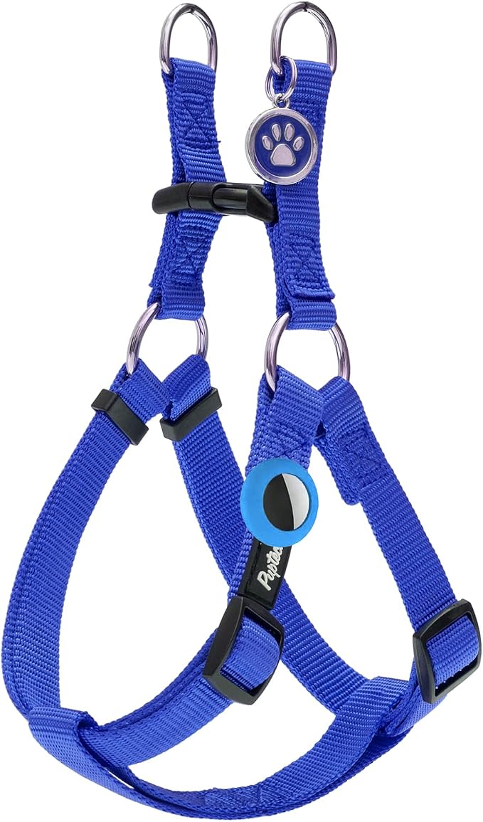 PUPTECK No Pull Dog Harness Medium Sized Step-in Adjustable Puppy Vest | Soft Webbing Basic Halter with ID Tag for Outdoor Walking