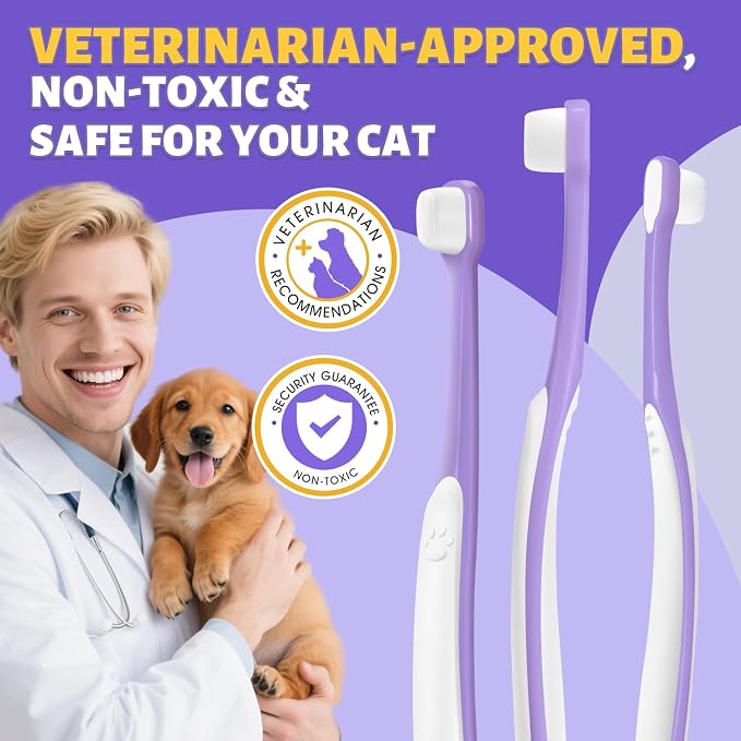 Tiny Dog Toothbrush for Small Dogs + 6% nHA Pet Dual-Enzymatic Toothpaste