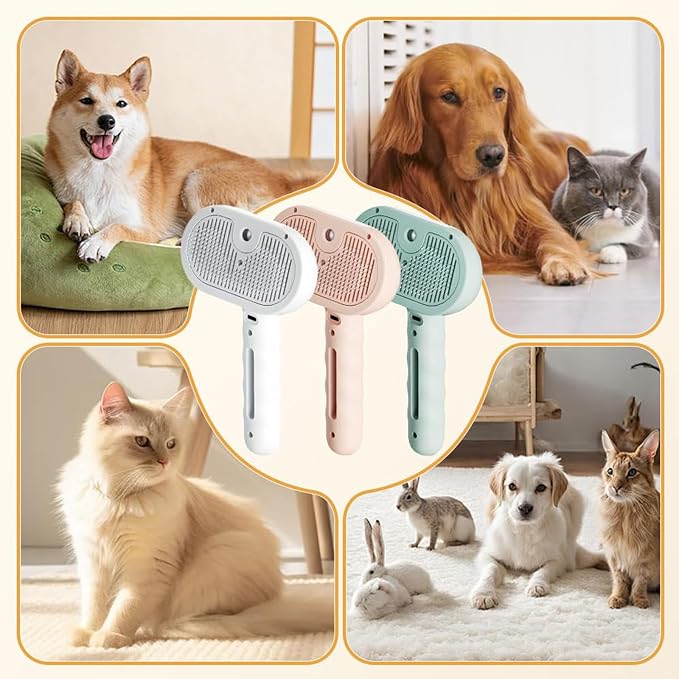 Dog Brush for Shedding，2025 New Model 3-in-1 Pet Hair Removal Comb, Green