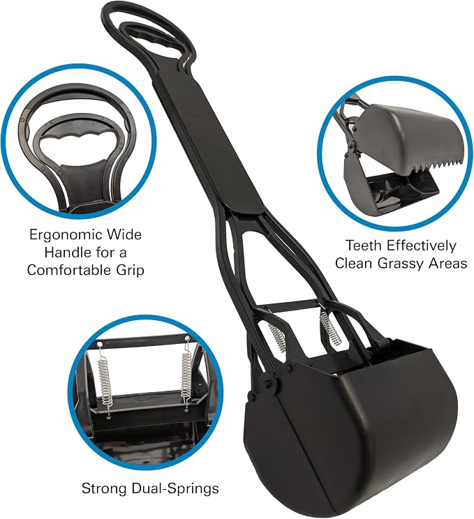 Four Paws Allen's Dog Waste Spring Action Pooper Scooper for Hard Surfaces, Standard