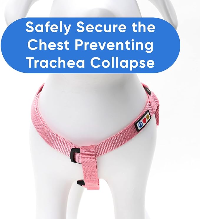 Pawtitas Solid Step-in Dog Harness – Adjustable No-Pull Vest for Puppies to Seniors, Safe & Comfortable M Millennial Pink