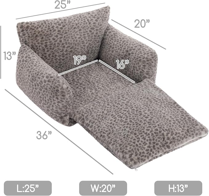 Hollypet Cat Bed Small Dog Orthopedic Couch Beds for Pets up to 20 lbs | Fluffy Multifunctional Double-Layer Warming Kitten Pet Couch Orthopedic Beds with Machine Washable Cover and Non-Slip Bottom