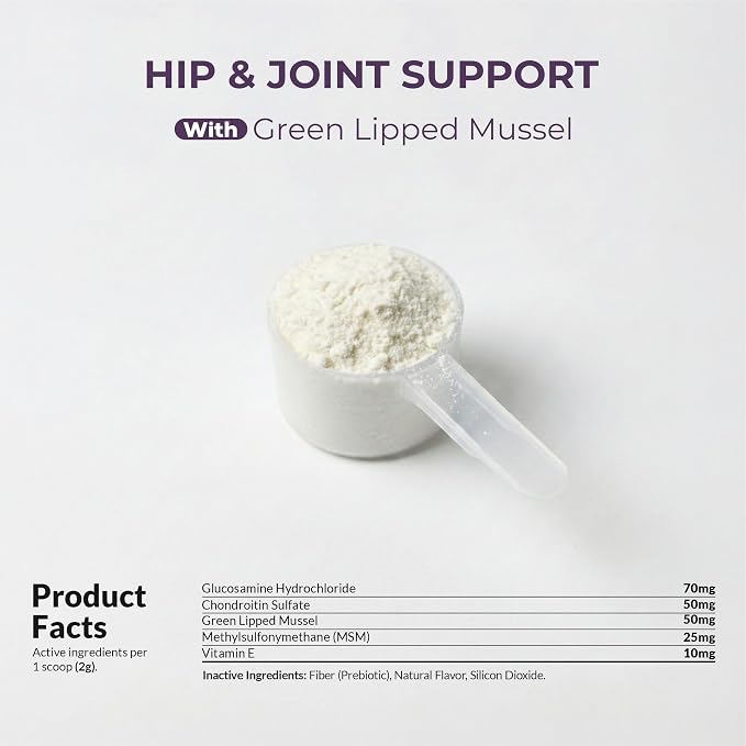 Hip & Joint Powder for Cats - Glucosamine, MSM & Green Lipped Mussel