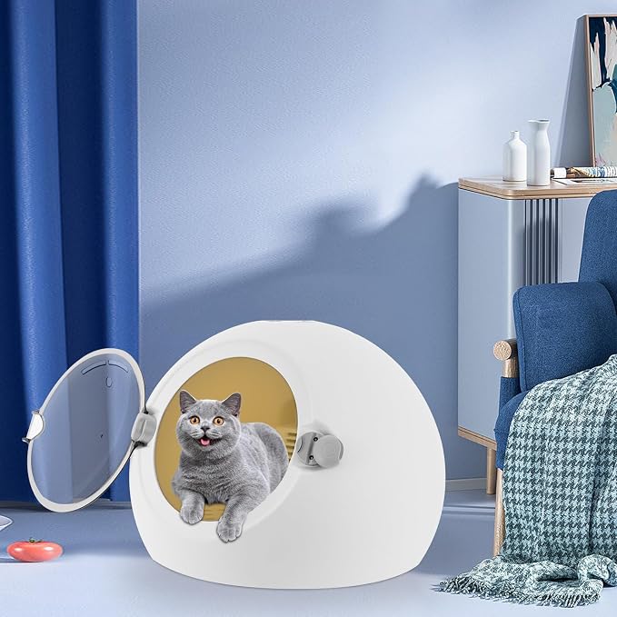 Electric Pet Dryer Box, 600W 45dB Quiet Automatic Dryer Box w/LED Lights Safe Door Lock 5-90Minute 360° Full Body Professional Fast Drying Blower for Cats and Small Dogs Within 16.53lbs