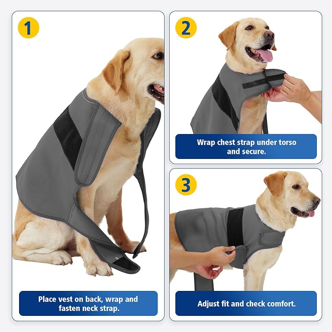 Dog Anxiety Jacket, Large, Dark Gray