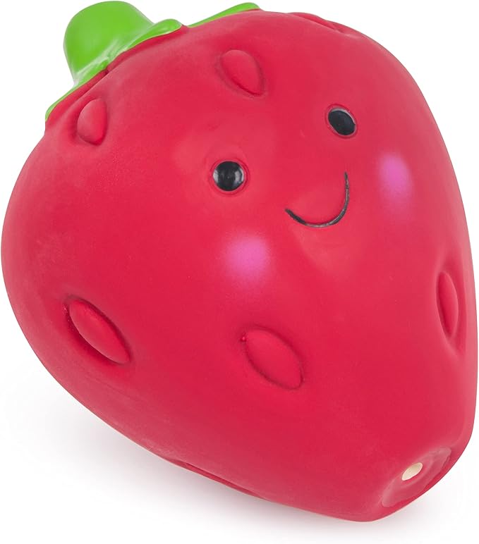 Petface Large Strawberry Soft Chew Latex Dog Toy (Pack of 1) | Interactive Fun, Built-In Squeaker, Soft Latex Material, Durable, Engaging Play