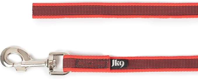 Color & Gray Super-Grip Leash without Handle, 0.79 in x 9.8 ft, Red-Gray