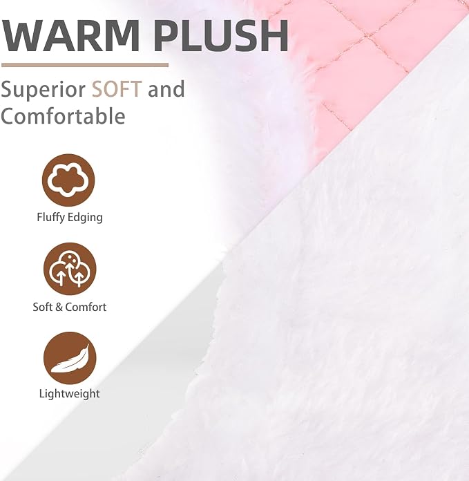 PUPTECK Plush Dog Harness and Leash Set for Small Medium Dogs No Pull Step-in Soft Mesh Puppy Cat Winter Vest Harnesses Reflective at Night Warm, Plush Pink, XS