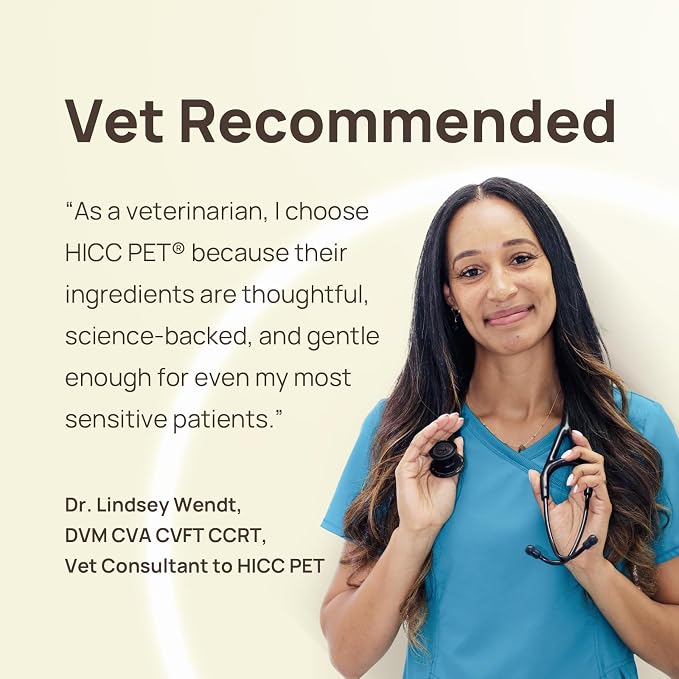 HICC PET Toothbrush for Dogs & Large Cats, Vet-Recommended Ergonomic Pet Toothbrush for Easy Teeth Cleaning, Gentle on Gums, Cat & Dog Dental Care, Improves Oral Hygiene. Toothpaste Not Included