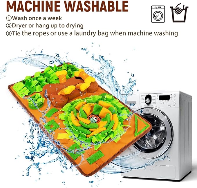 Snuffle Mat Dog Enrichment Feeding Mat | Smell Training & Slow Eating, Interactive Toy & Feed Game, Sniffing, Mental Stimulation