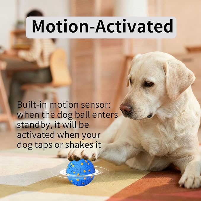 2-in-1 Interactive Dog Ball Toy for Aggressive Chewers, Automatic Moving & Bouncing E-TPU Dog Ball, 3 Modes Smart Pet Toy with Motion Sensor
