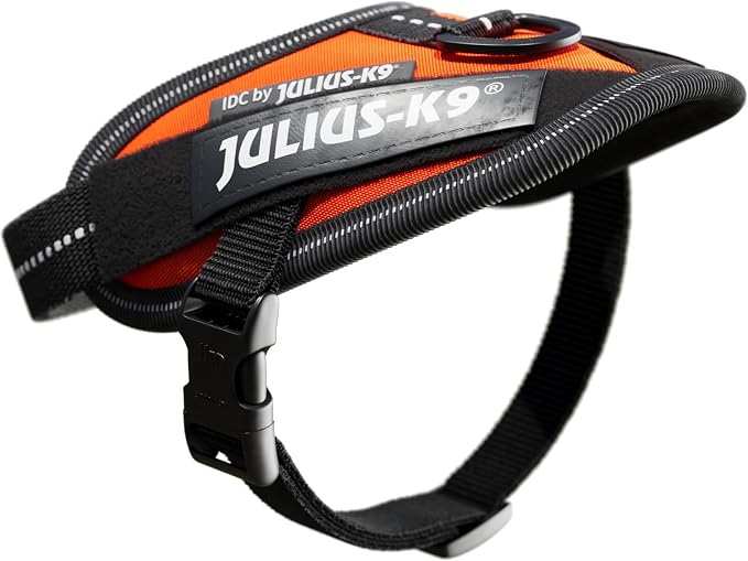 Julius-K9, 16IDC-for-B1, IDC Powerharness, Dog Harness, Size: Baby 1, UV Orange