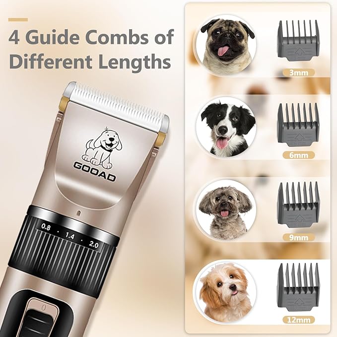Dog Clippers for Grooming, Heavy Thick Hair & Coats Kit