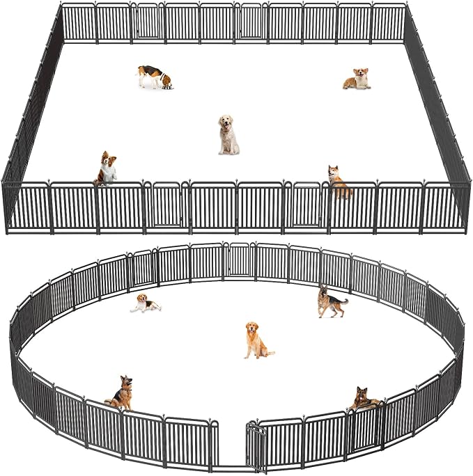 Dog Playpen Outdoor, 32in, 40 Panels, Heavy Duty, Rust Resistant