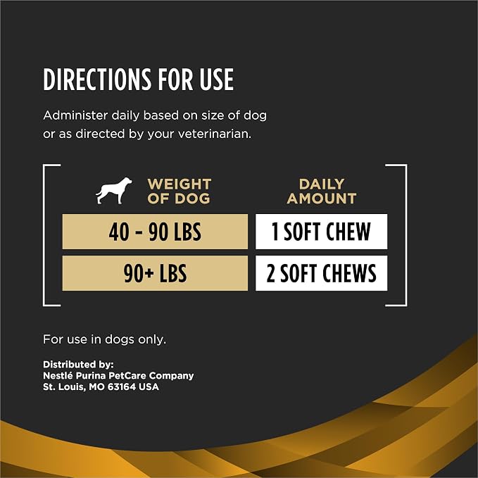 Pro Plan Veterinary Diets Joint Care Mobility Large Breed Dog Joint Supplement with Glucosamine, Chondroitin, Collagen and Hyaluronic Acid