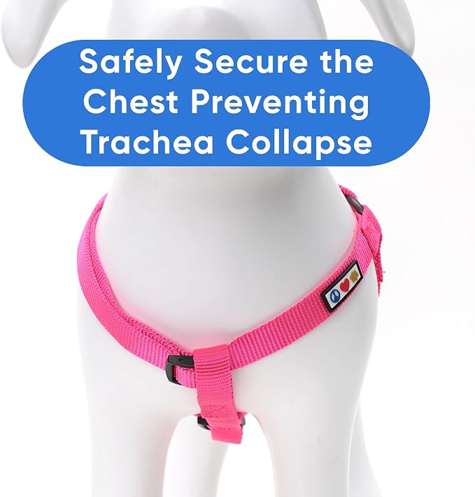 Pawtitas Solid Step-in Dog Harness – Adjustable No-Pull Vest for Puppies to Seniors, Safe & Comfortable S Pink