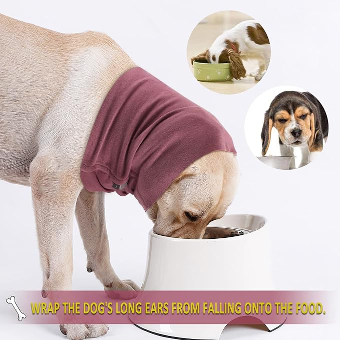 Dog Ear Cover for Anxiety Relief, Dog Calming Hood for Grooming and Bath Drying, Pet Cats and Dogs Ear Protector (Large)