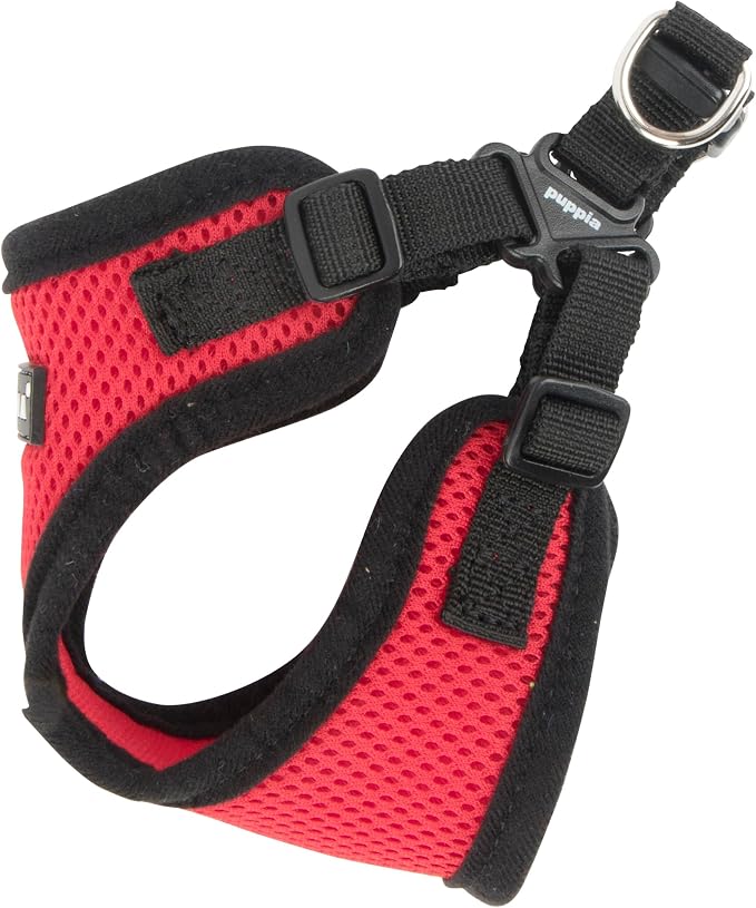 Puppia PARA-HC1533-RD-S Red Soft Harness C Pet-Vest-Harnesses, Small
