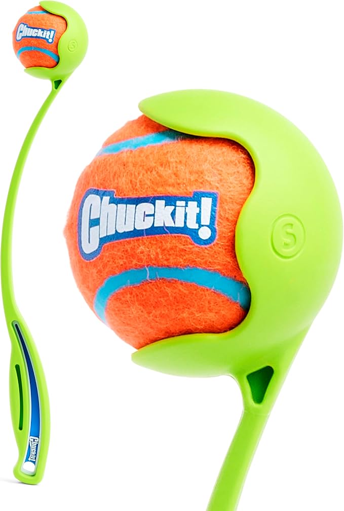 Chuckit! Sport 14S Manual Ball Launcher for Small Dogs | Chuckit Sport 14S Ball Launcher: 14-In Manual Thrower with 2-In Ball, Fits Small Dogs up to 20 lbs