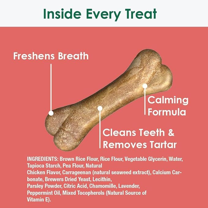 Bonies Natural Hip & Joint Formula Large-Sized Single Bone, Glucosamine & Omega Fatty Acids, Fresh Breath, Clean Teeth, Low Calories, Chicken Flavor, [Large Dogs], 5 Bones