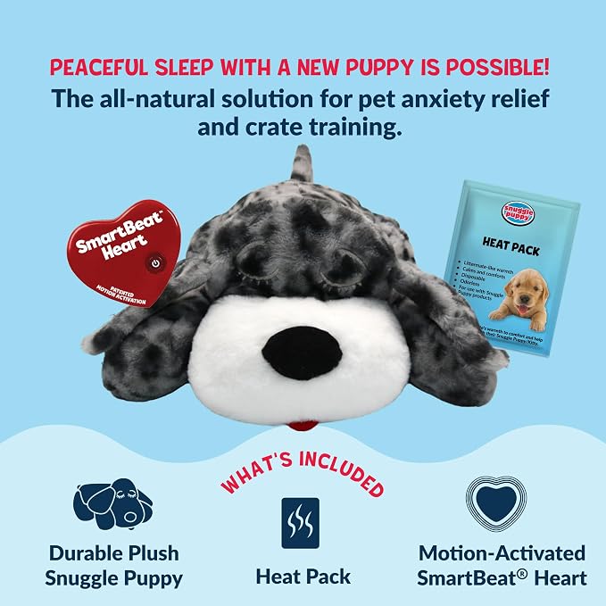 Snuggle Puppy Heartbeat Toy (Large), Breed Buddies Great Dane | Calming, crate training comfort, heat pack, new puppy essentials, first nights, sleep, large breeds 70 plus lbs