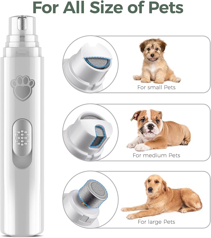 VIWIK 2-Speed Dog Nail Grinder, Upgrade Professional - White