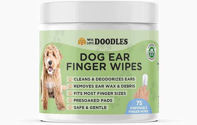 We Love Doodles Dog Ear Wipes, 75 Pieces