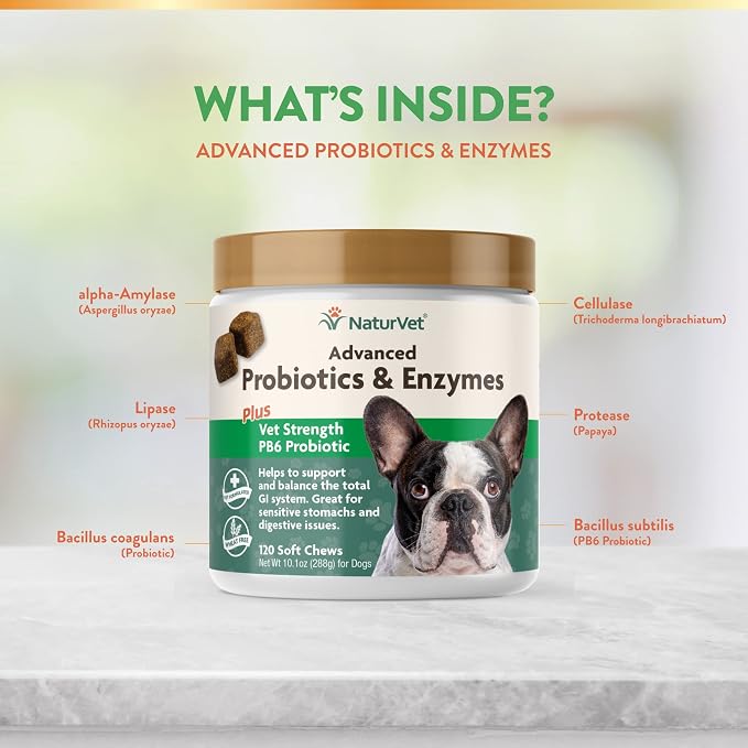 NaturVet Advanced Probiotics & No Scoot Bundle - 120ct + 120ct