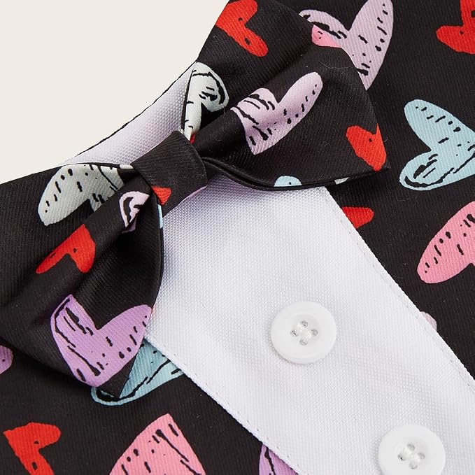 Valentine Dog Tuxedo Bandana with Bow Tie, X-Large, XS