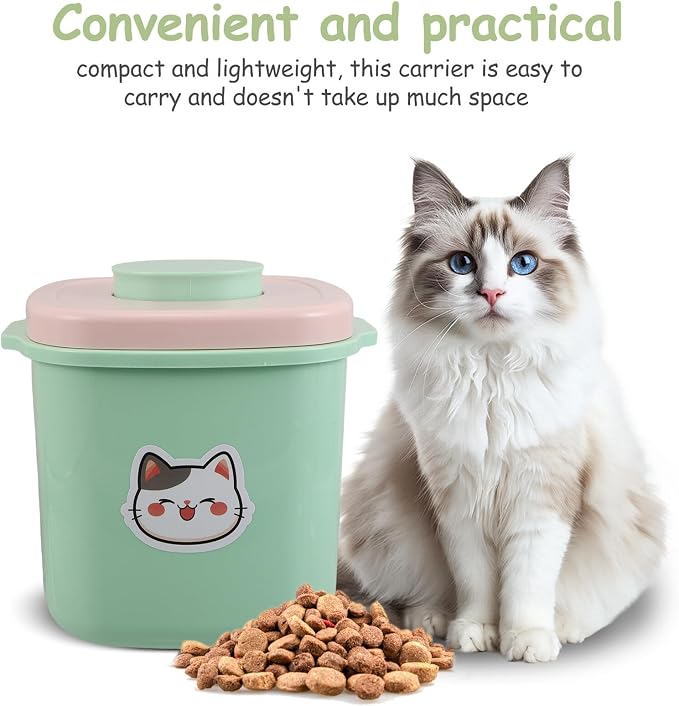 Uonlytech Dog Cat Food Storage Bin with Lid 3l Airtight Plastic Container Vacuum Seal Moisture Dust Proof for Home Portable Pet Food Preservation