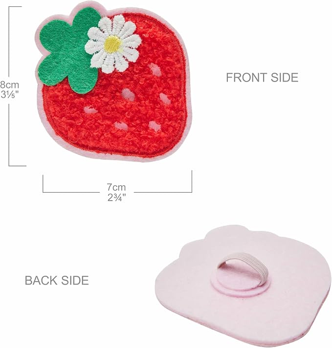 Blueberry Pet Harvesting Strawberry Dog Collar, Adjustable Large Size, Neck 18”-26”, Strawberry Print, Summer Fruit Pet Collar