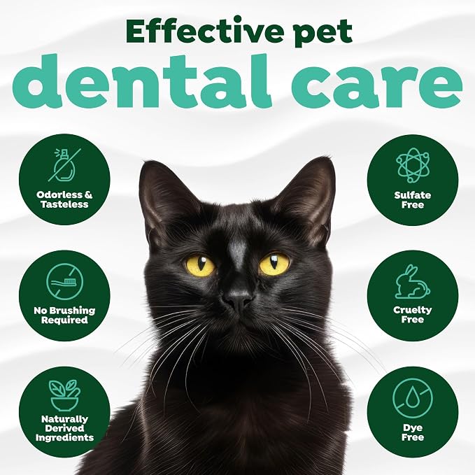 TropiClean Fresh Breath Cat Dental Water Additive, + UTI Support, 16oz
