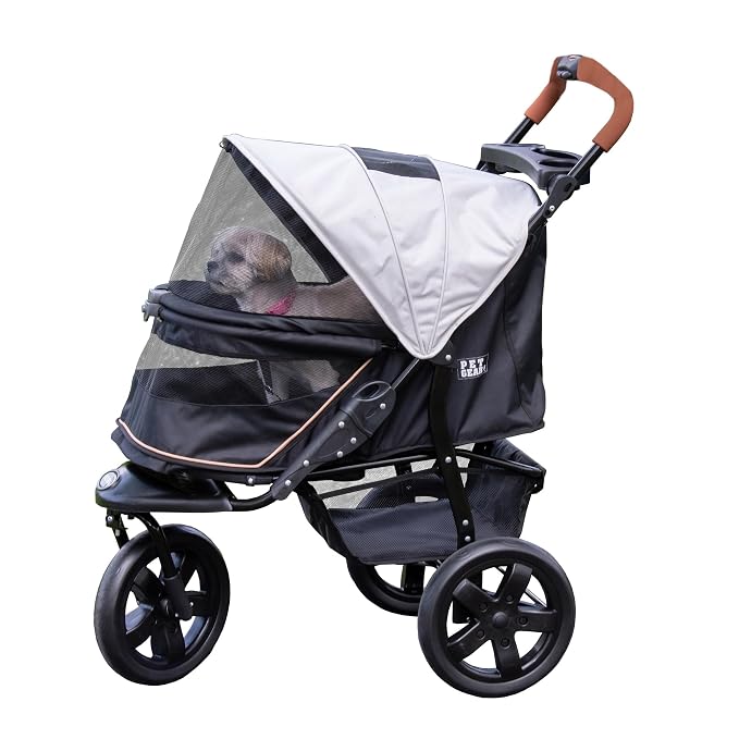 Pet Gear No-Zip AT3 Pet Stroller - Platinum