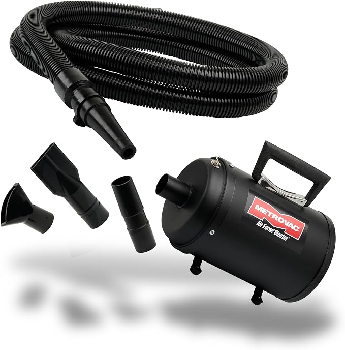 METROVAC Air Force Blaster B-3 Single Speed Dog Hair Dryer | High Velocity Pet Grooming Blower All-Steel Made in USA