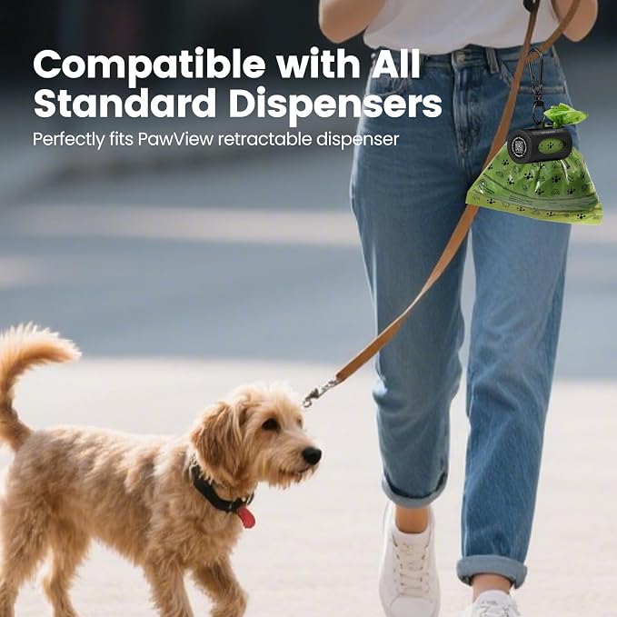 Dog Poop Bags, Extra Thick & Leak-Proof Doggie Bags, Lavender Scented Pet Waste Bags Made from 70% Certified Recycled Plastic, Easy Tear & Open Poop Bags for Dog Walking, 8 Rolls (120 Count)