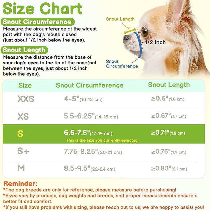 Fabric Short Snout Dog Muzzle for Small Dogs Anti Fierce Biting | Fits Chihuahua Shih Tzu Pomeranian Yorkshire Brachycephalic Dogs, Grooming Vet Visits Use, Allow to Drink, Soft | Blue, S
