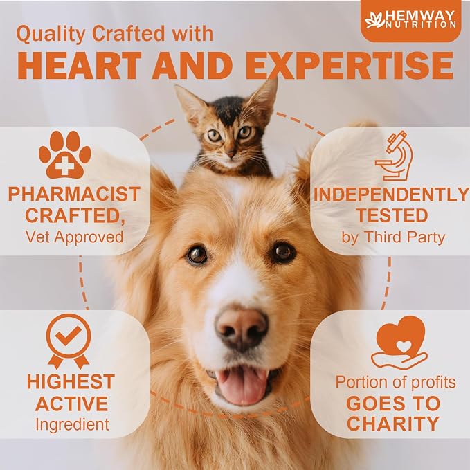 (2-Pack) Organic Hemp Oil for Dogs and Cats, Omega, 2-Pack