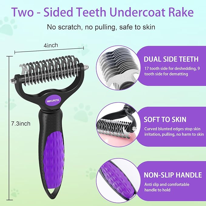 Large Dog 3 in 1 Grooming Kit, Large, Purple
