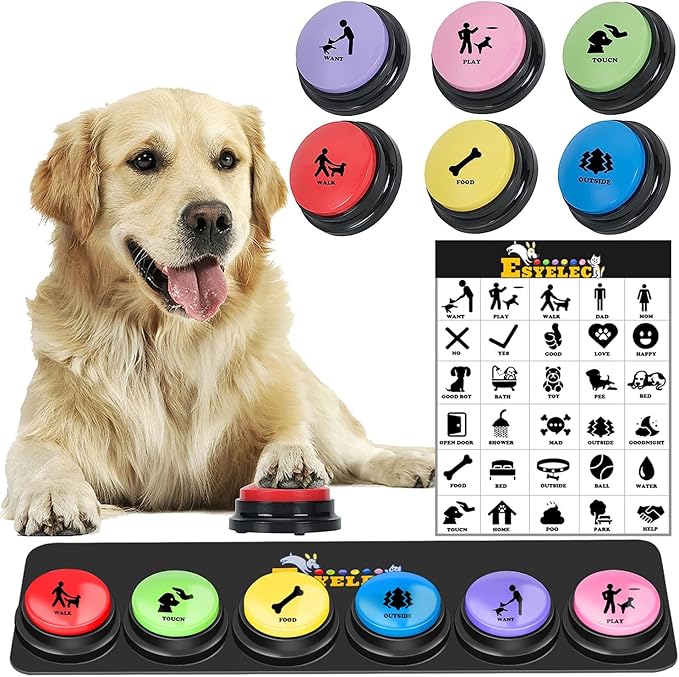 Dog Talking Button Set, 6 Pcs