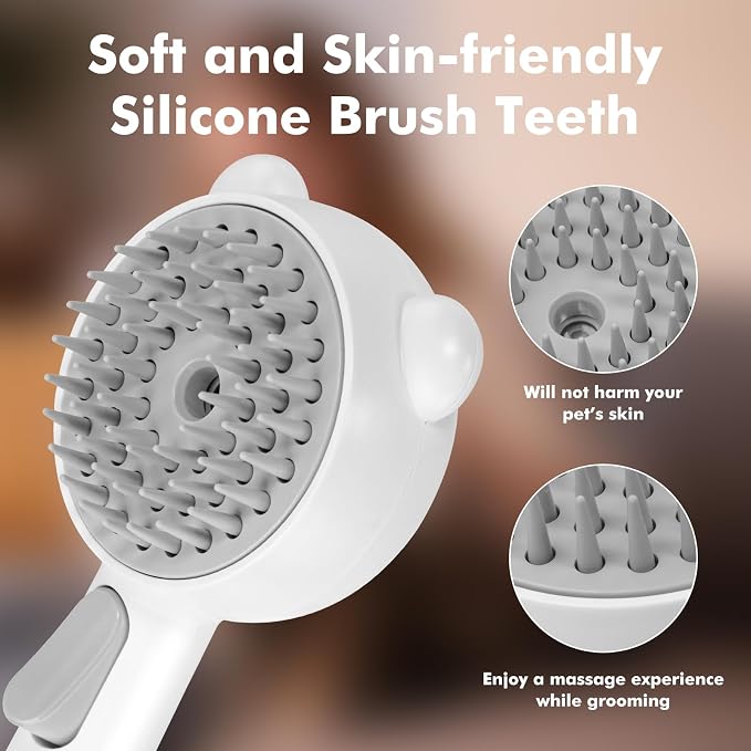 Self Cleaning Pet Steam Brush for Indoor Cats & Dogs Shedding & Grooming