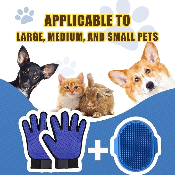 NVNAN Cat & Dog Grooming Gloves