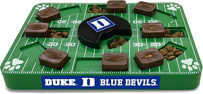 NCAA Puzzle Toy Slow Feeder, Puzzle Treat Dog Toy, Interactive Dog Treat Toy, Dog Puzzle Feeding Slow Toy (Duke Blue Devils)