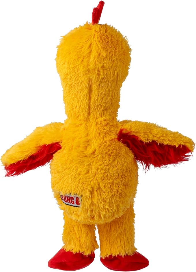 KONG Knots Chicken Dog Toy – Internal Knotted Rope & Dual Squeakers – Durable Plush with Minimal Stuffing, Indoor/Outdoor Chew & Tug Toy (Small)